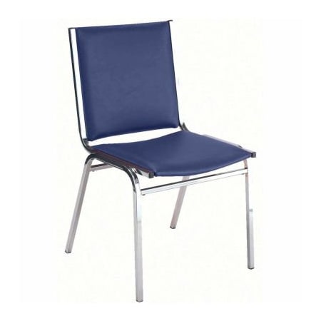 Kfi KFI Stack Chair - Armless - Vinyl - 2" thick Seat Navy Vinyl 420CH-9301 NAVY VINYL